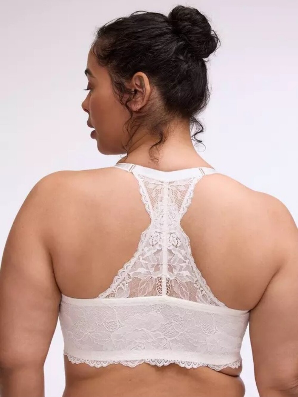 TORRID Perfect Tshirt Front Close Lightly Lined Lace Racerback Bra 44G Neutral